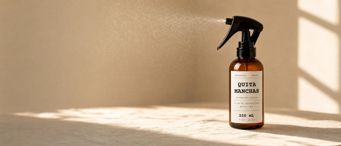 Protocol Stain quitamanchas universal en spray sobre fondo crema